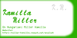 kamilla miller business card
